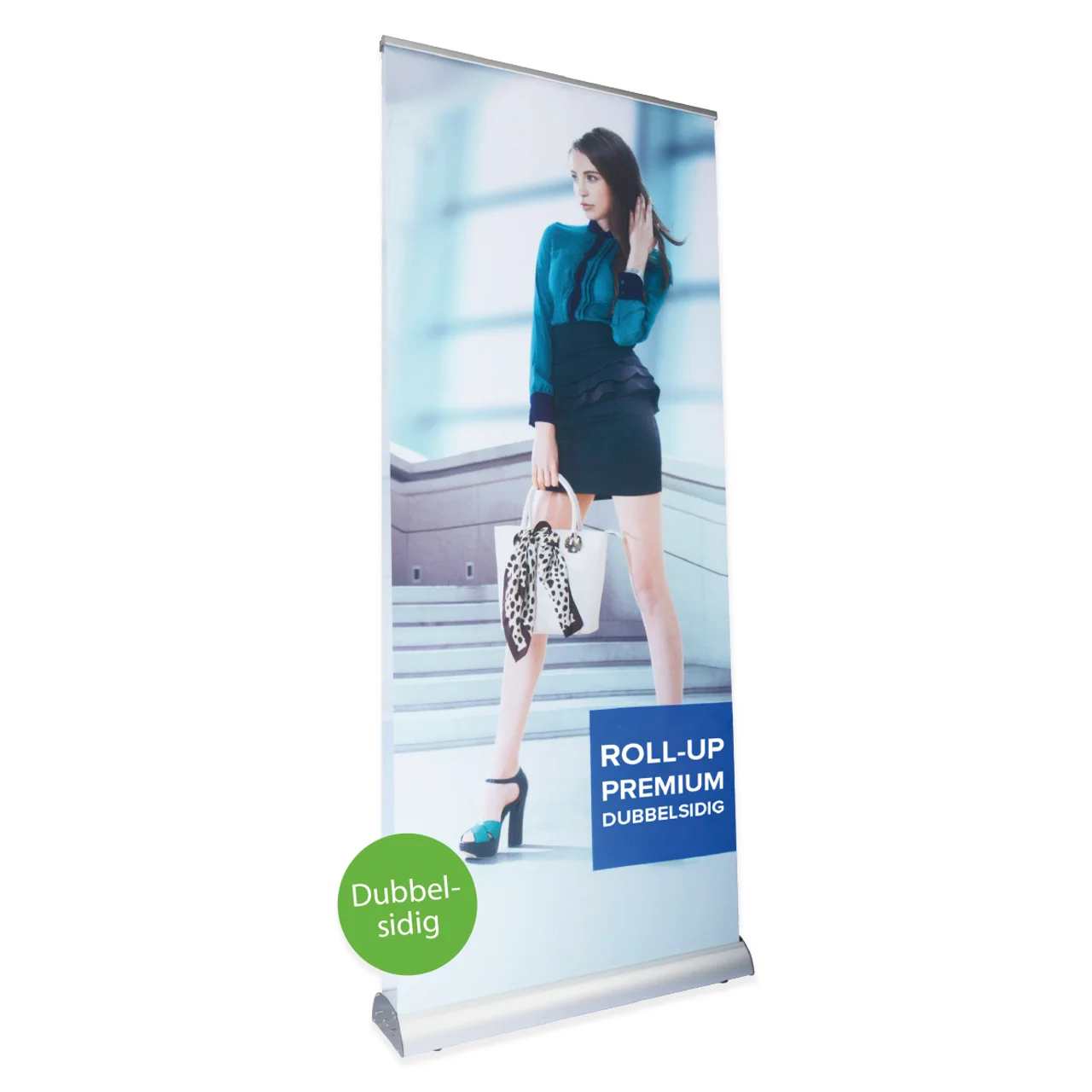 Hovedproduktbilde for 100x200 cm inkl. trykk og veske Roll-up dobbeltsidig