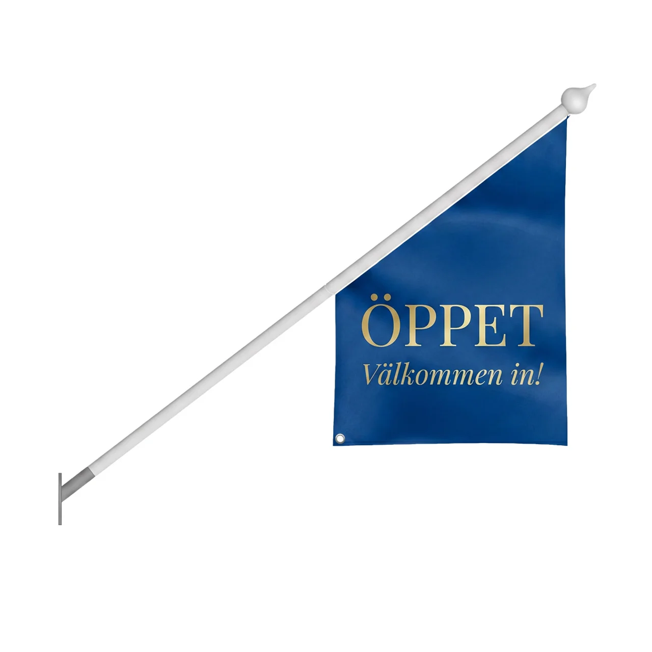 Hovedproduktbilde for Dobbeltsidig trykk 2x205g polyester Fasadeflagg liten