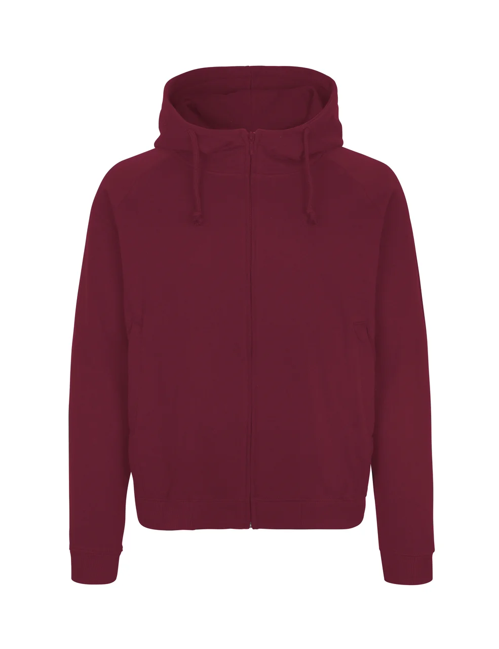 Hovedproduktbilde for Bordeaux Neutral Unisex Skjult Glidelås Hettejakke