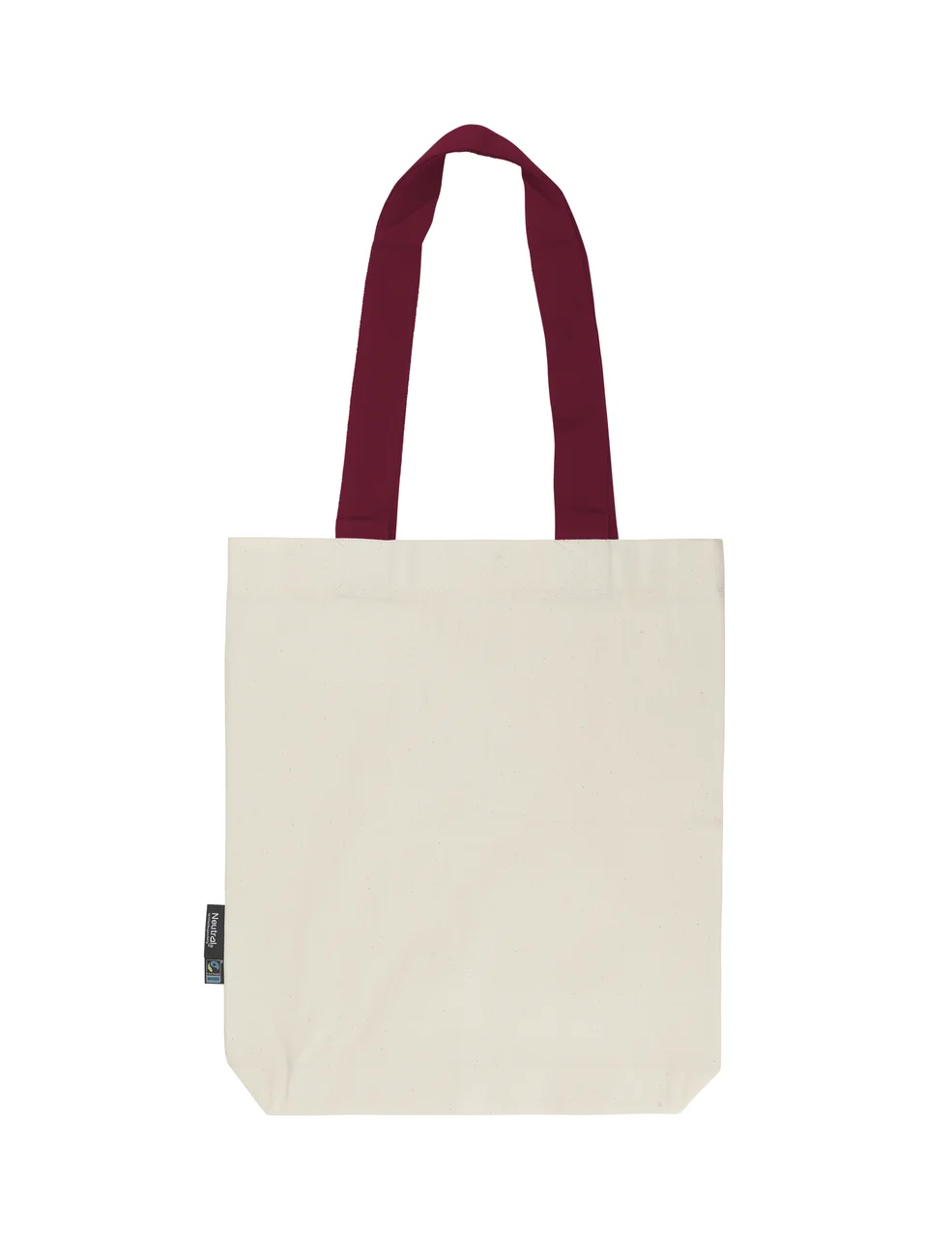 Hovedproduktbilde for Natur/Bordeaux Neutral Twill Kontrast Håndtak Handlenett