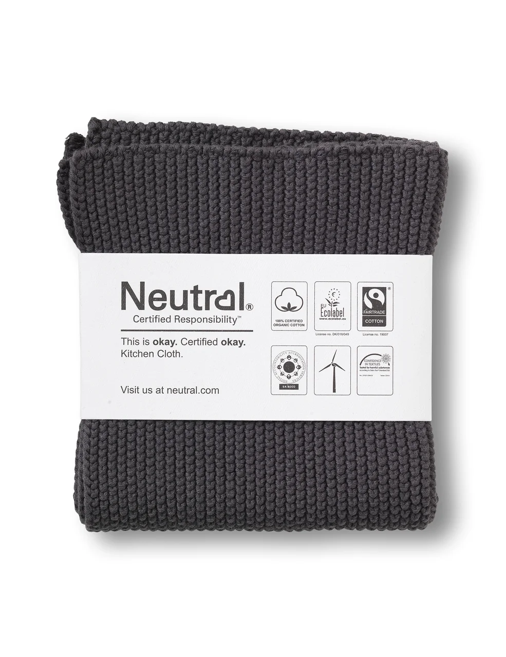 Hovedproduktbilde for Charcoal Neutral Vaskeklut (2-pakning)