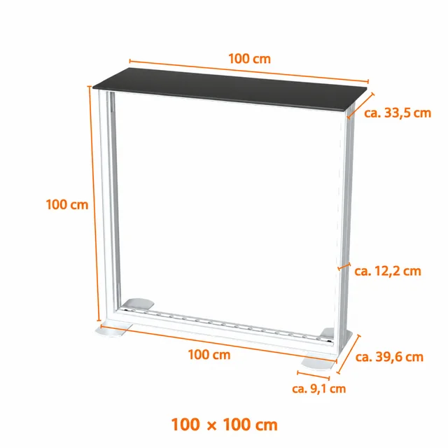 Produktbilde for Ramme til messebord lyskasse 100x100 cm