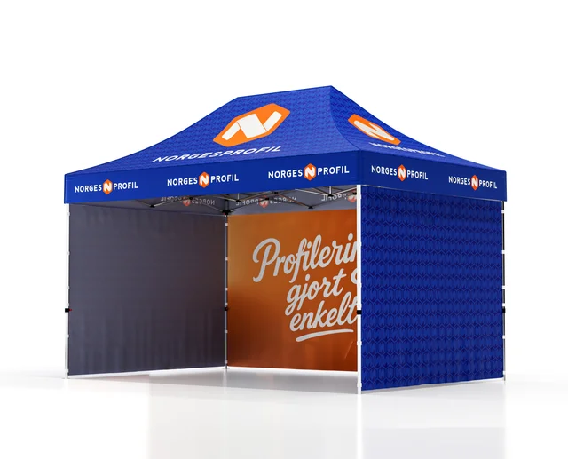 Produktbilde for Telt Popup 4,5 x 3 meter inkl tak og tre vegger
