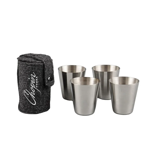 Produktbilde for Arles Rustfritt Stål 4 stk Shotglass Gavesett