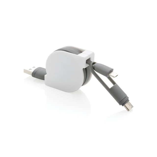 Produktbilde for XD Collection 3-i-1 Uttrekkbar Ladekabel