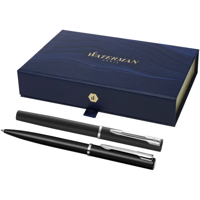 Produktbilde for Waterman Allure Svart Blekk Kulepenn og Rollerpenn Pennesett