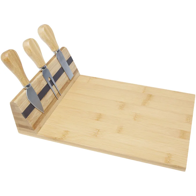 Produktbilde for Seasons Mancheg Bambus Magnetisk Ostebrett med 3 Kniver