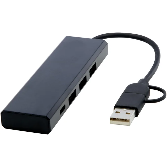 Produktbilde for Tekiō Rise RCS Resirkulert Aluminium USB 2.0 Hub