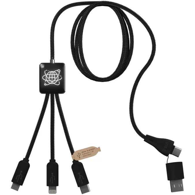 Produktbilde for SCX.design C45 5-i-1 rPET Ladekabel med Dataoverføring