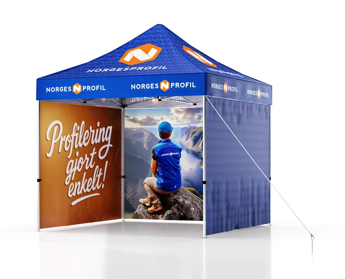 Produktbilde for Telt Popup 3 x 3 meter inkl tak og tre vegger
