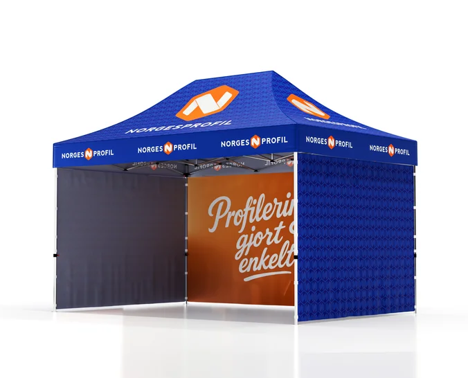 Produktbilde for Telt Popup 4,5 x 3 meter inkl tak og tre vegger