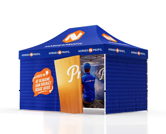 Produktbilde for Telt Popup 4,5 x 3 meter inkl tak og fire vegger