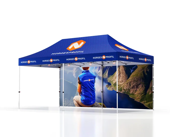 Produktbilde for Telt Popup 6 x 3 meter inkl tak og bakvegg
