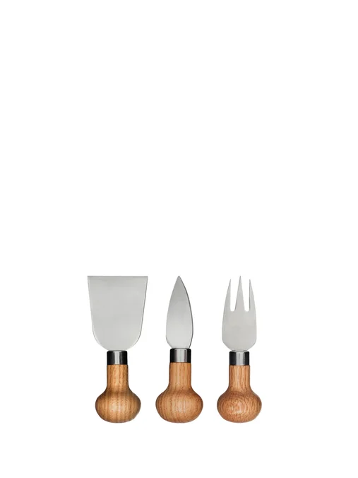 Produktbilde for Sagaform Oval Eik Ostekniv Sett