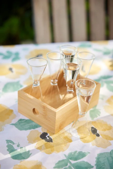 Produktbilde for Sagaform Nature 6-pk Vendbare Snapsglass i Treeske
