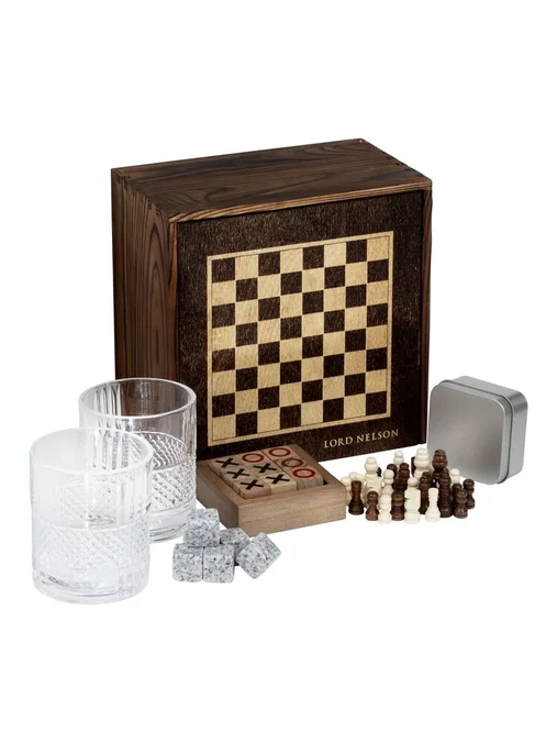 Produktbilde for Lord Nelson Gavesett med Snurreglass og Spill