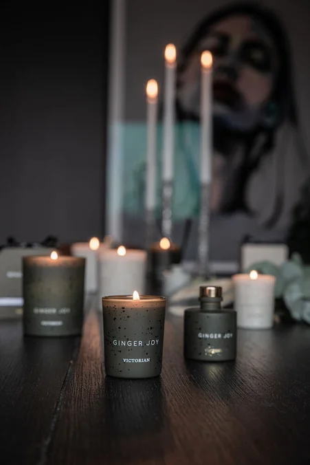 Produktbilde for Victorian Candle Ginger Joy Green Duftlys