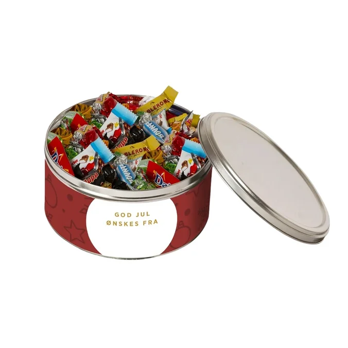 Produktbilde for Rudolfs utvalgte godteboks med Innpakkede biter 1,4 kg