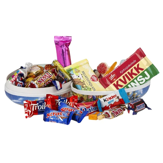 Produktbilde for Påskeegg 18 cm Smågodt og Sjokolade 550 G