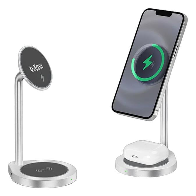 Produktbilde for Ocean 2-i-1 15W Trådløs Ladeplate med USB-port