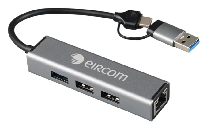 Produktbilde for Borneo 4-i-1 USB Hub og Dockingstasjon