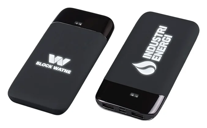 Produktbilde for Aura 8000 mAh Trådløs Powerbank med Opplyst Logo