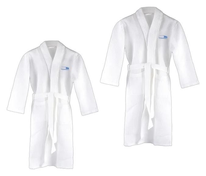 Produktbilde for Isla Bomull Unisex Vaffelmønstret  Badekåpe