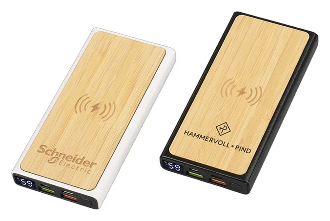 Produktbilde for Aspen 10.000 mAh Bambus  Trådløs Powerbank
