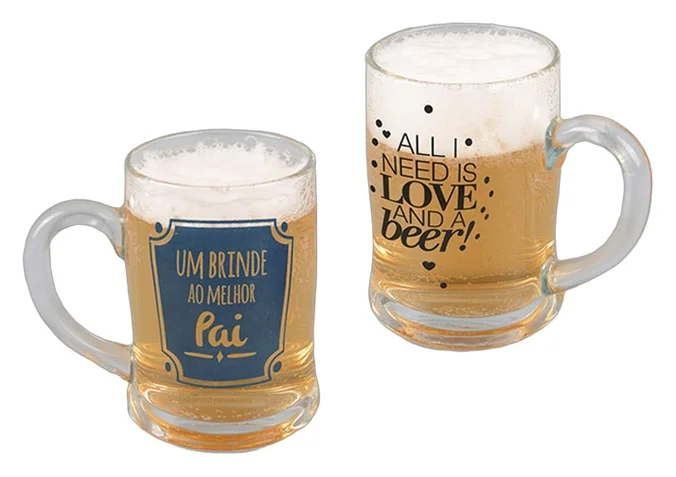 Produktbilde for Tournai 380 ml Glass Ølkrus med Håndtak