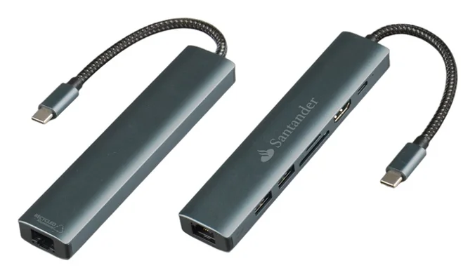 Produktbilde for Calypso Resirkulert Aluminium 7-i-1 USB hub