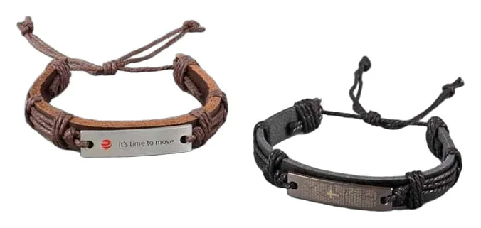 Produktbilde for Brutus Lær Armbånd med Plate