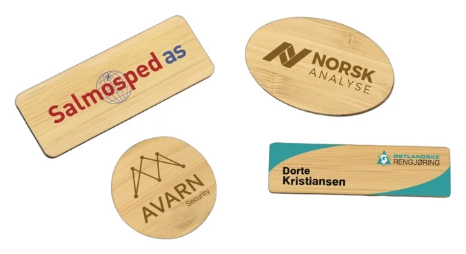 Produktbilde for Waro Bambus Navneskilt med Magnet