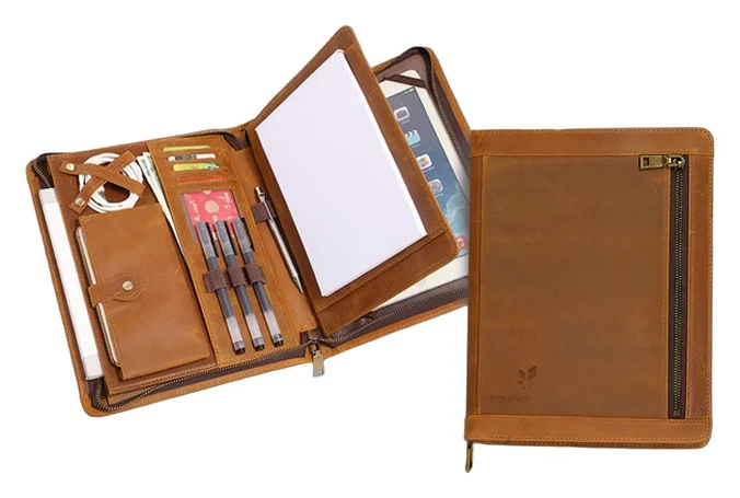 Produktbilde for Tarim Retro Lær Dokumentmappe