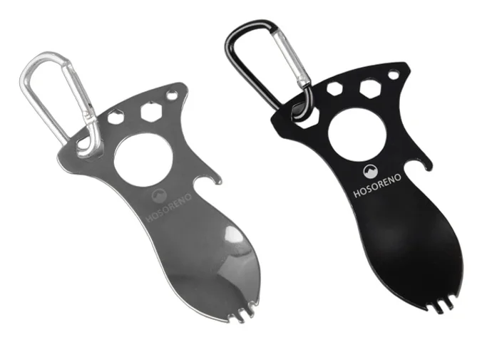 Produktbilde for Arlon Rustfritt Stål 5-i-1 Spork med Karabinkrok