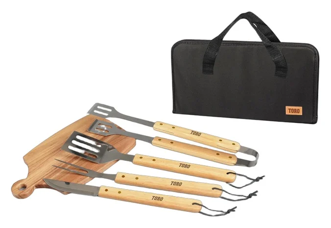 Produktbilde for Gävle Tre og Rustfritt Stål 5 stk BBQ Sett