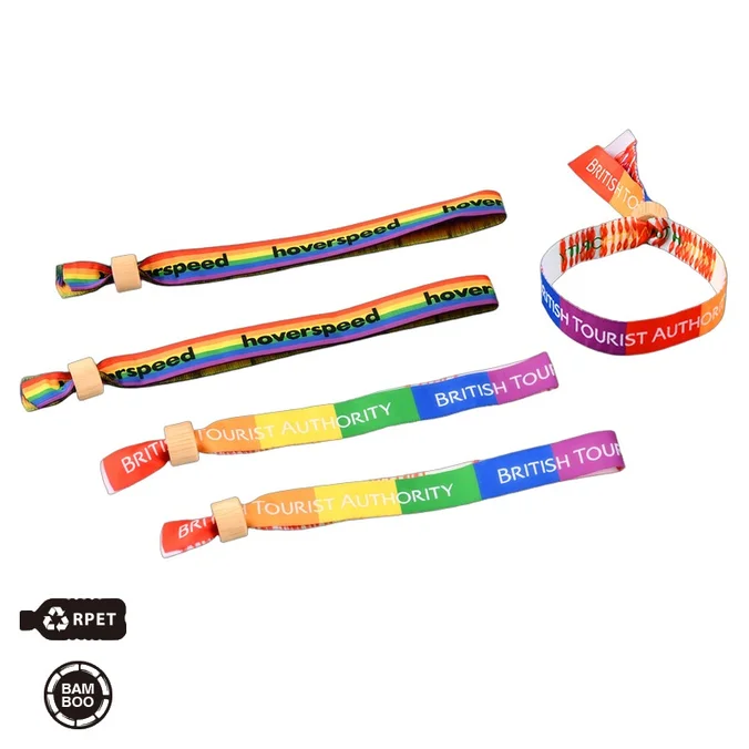 Produktbilde for Bamako RPET Regnbue Festivalarmbånd