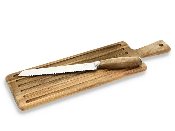Produktbilde for HOLM Akasietre Skjærebrett med Brødkniv