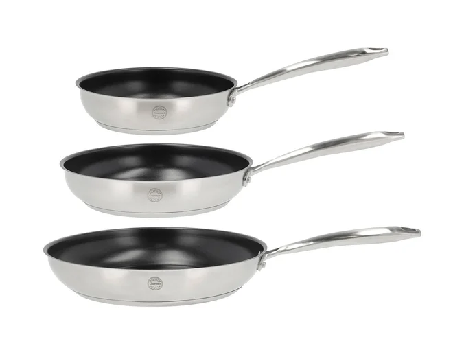 Produktbilde for Pillivuyt Gourmet Roya Resirkulert Stål 3 deler Stekepannesett