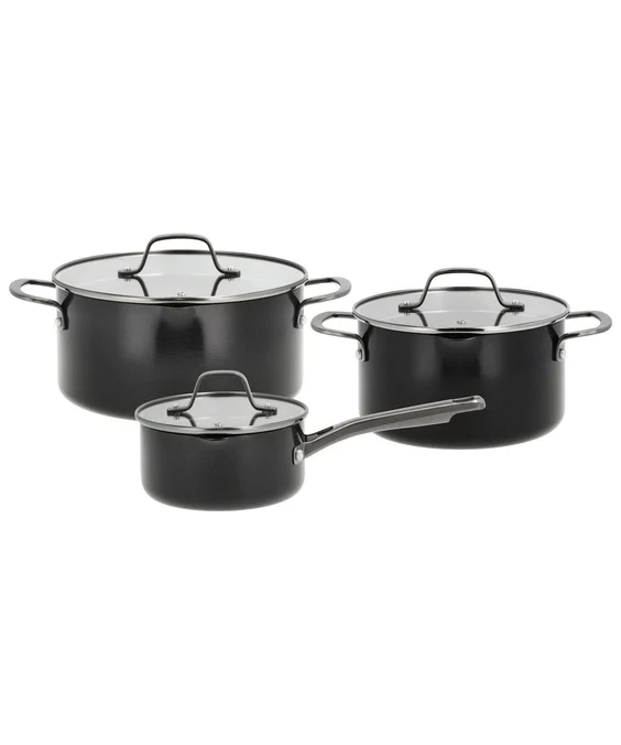 Produktbilde for Pillivuyt Gourmet Blavet Resirkulert Aluminium 6 stk Grytesett med Lokk