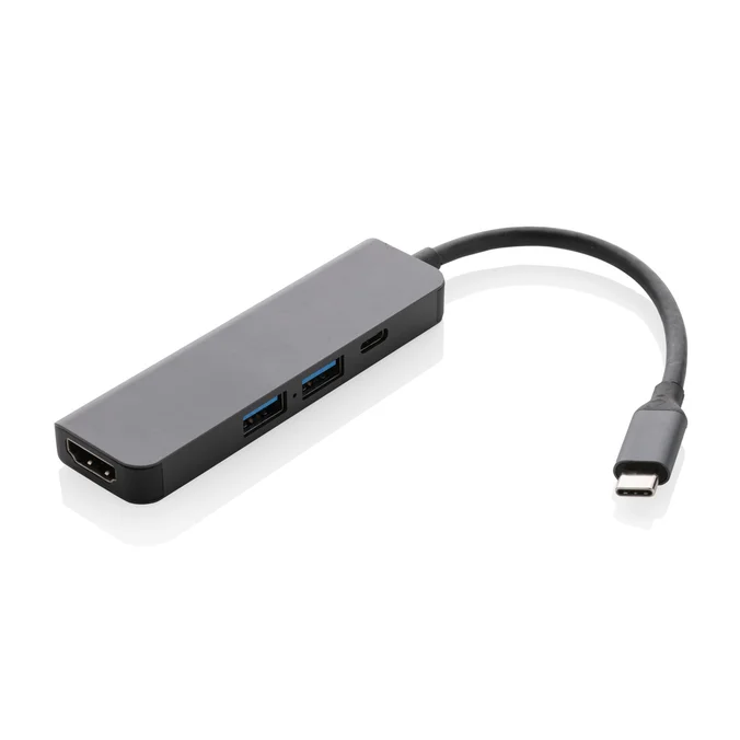 Produktbilde for XD Xclusive Terra RCS Resirkulert Aluminium USB Hub med HDMI-inngang