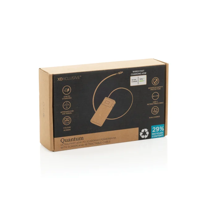 Produktbilde for XD Xclusive Quantum 10.000 mAh 45 W Powerbank med Skjerm