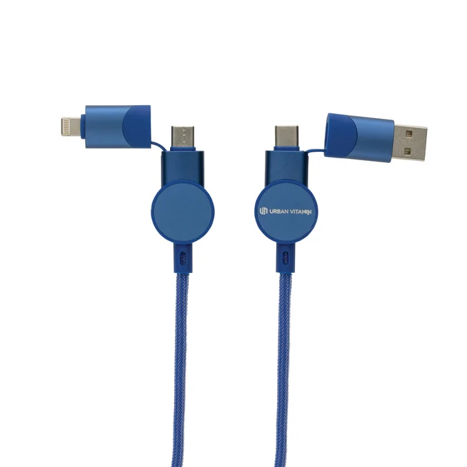 Produktbilde for Urban Vitamin Oakland RCS Resirkulert Plast 6-i-1 Hurtigladende 45W Ladekabel