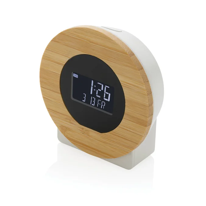 Produktbilde for XD Collection Utah RCS Resirkulert Plast & Bambus LCD Skrivebordsklokke