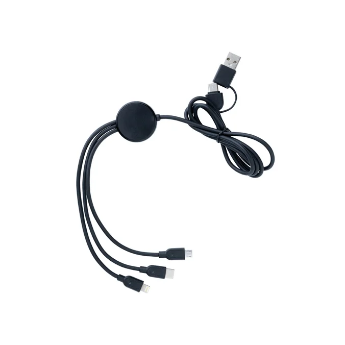 Produktbilde for XD Collection RCS Resirkulert TPE og Plast 6-i-1 Ladekabel