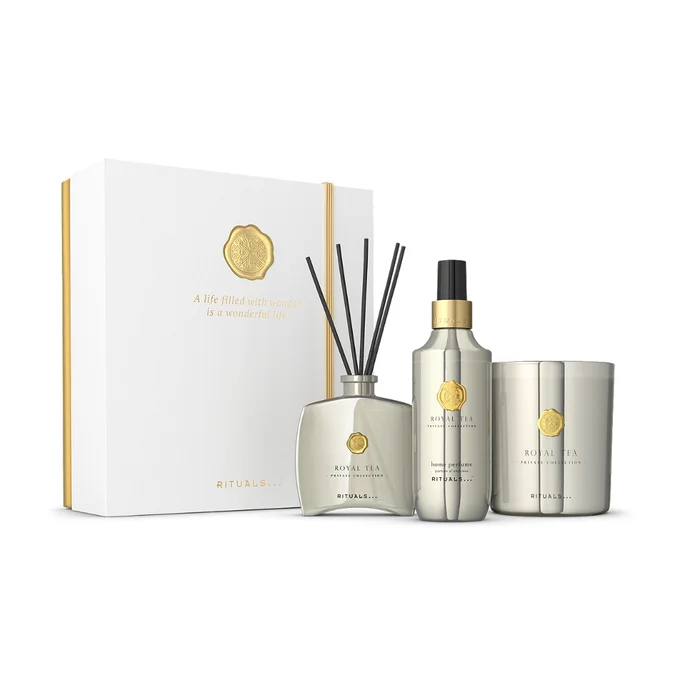 Produktbilde for Rituals Royal Tea Duftlys og Duftpinner Gavesett