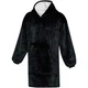 Hovedminiatyrbilde av Solid svart Denali GRS RPET Hetteteppe Fleece Hettegenser