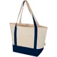 Hovedminiatyrbilde av Marineblå/Naturhvit Sam 320 g/m2 GRS Resirkulert Bomull 15L  Shoppingbag