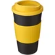 Hovedminiatyrbilde av Gul/Solid svart Americano® 350 ml Termokopp med Silikongrep