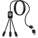 Hovedminiatyrbilde av Solid svart/Hvit SCX.design C28 5-i-1 Lysende Logo Forlenget Ladekabel