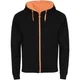 Hovedminiatyrbilde av Solid svart/Fluor oransje Roly Fuji Unisex Collegejakke Collegejakke